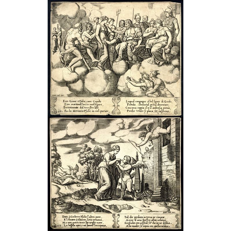 Amore vola in soccorso di Psiche | Il Parnaso degli Dei