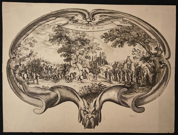 Charles Nicolas Cochin II - Le thrionfé de David