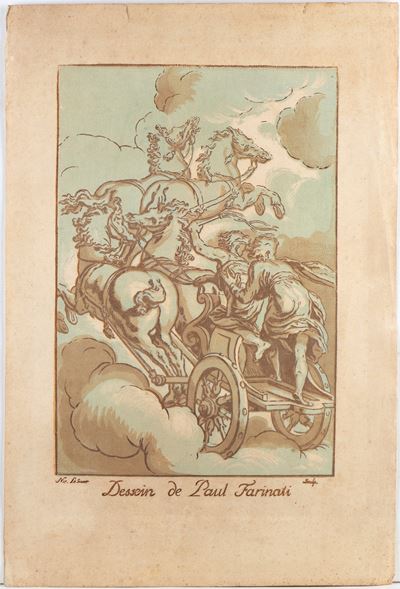 Il Carro del Sole, xilografia a chiaroscuro