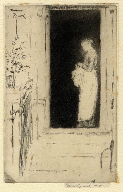 Penelope a Doorway, Chelsea (acquaforte, 1888)