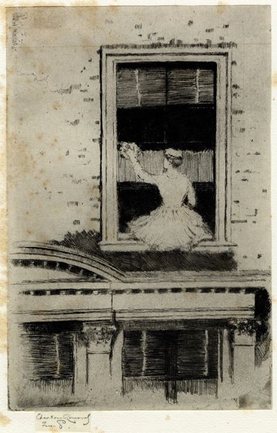 Window cleaner, Chelsea (acquaforte)