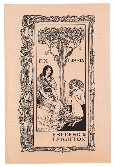 Ex libris di Frederic Leighton, xilografia del 1894