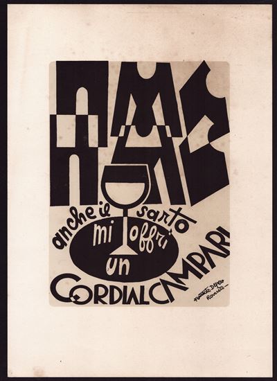 Anche il sarto mi offrì un cordial Campari, Litografia