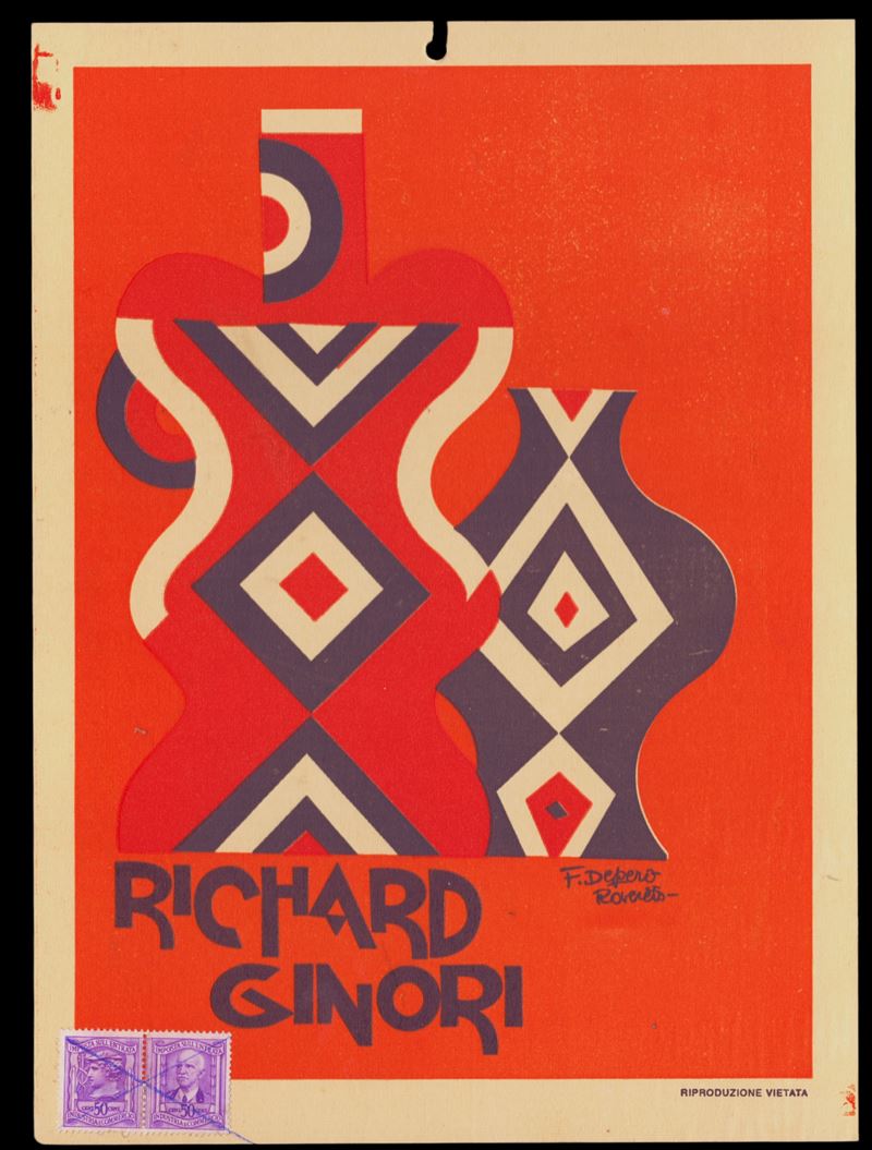 Fortunato Depero - Richard Ginori - Litografia