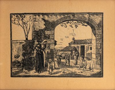 L'arco della Pace, xilografia