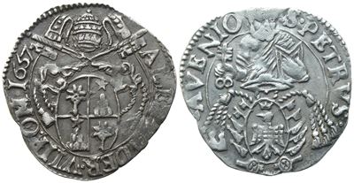 Avignone, Alessandro VII, Carlino 1657