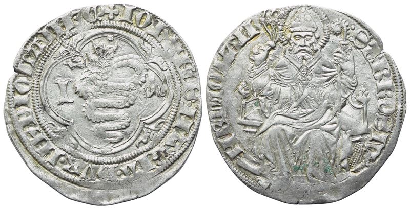 MILANO. Giovanni Maria Visconti (1402-1412). Grosso da 1 Soldo e mezzo; Ag (2,40 g; 24 mm)