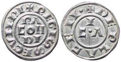 Monetazione a nome di Corrado II (1140-1313), Piacenza — Grosso da 3 Imperiali, AG (1,78 g; 20 mm...