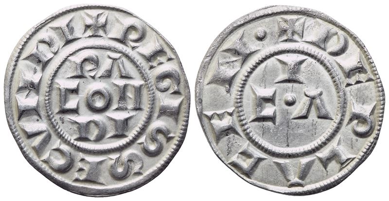 Monetazione a nome di Corrado II (1140-1313), Piacenza — Grosso da 3 Imperiali, AG (1,78 g; 20 mm...