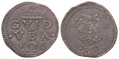 Guidobaldo II della Rovere (1538-1574), Quattrino di Urbino, zecca di Urbino