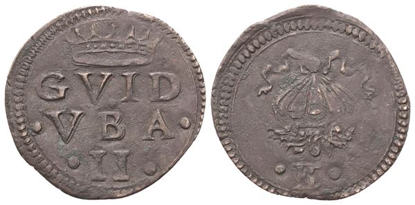 URBINO. Guidobaldo II della Rovere (1538-1574). Quattrino; Mi (0,70 g; 16,8 mm)