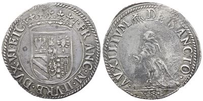 Francesco Maria II della Rovere (1574-1624), Paolo, con rovescio raffigurante San Francesco ricev...