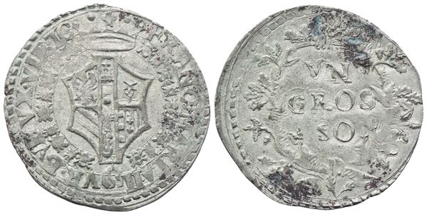URBINO. Francesco Maria II della Rovere (1574-1624). Grosso largo; Ag (2,42 g; 23,4 mm)