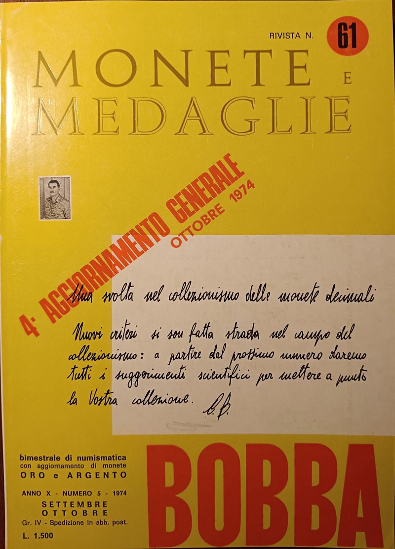 Rivista Bobba – Anno X, 1974, Rivista N. 61 - Settembre-ottobre. Asti, 1974. Pp. 234-290+XXXVIII,...