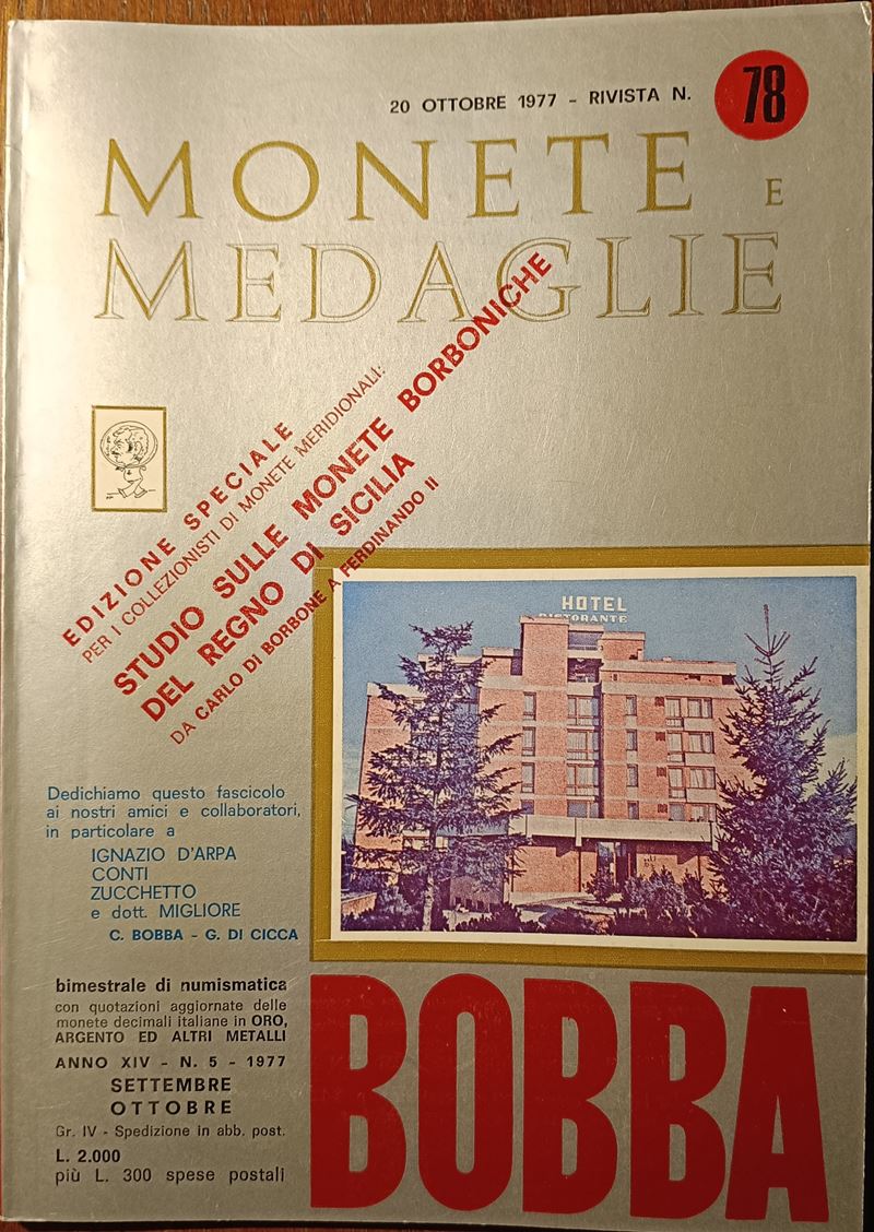 Rivista Bobba – Anno XIV, 1977 N. 5, Rivista N. 78 - Settembre-ottobre. Asti, 1977. Pp. 202-270+X...
