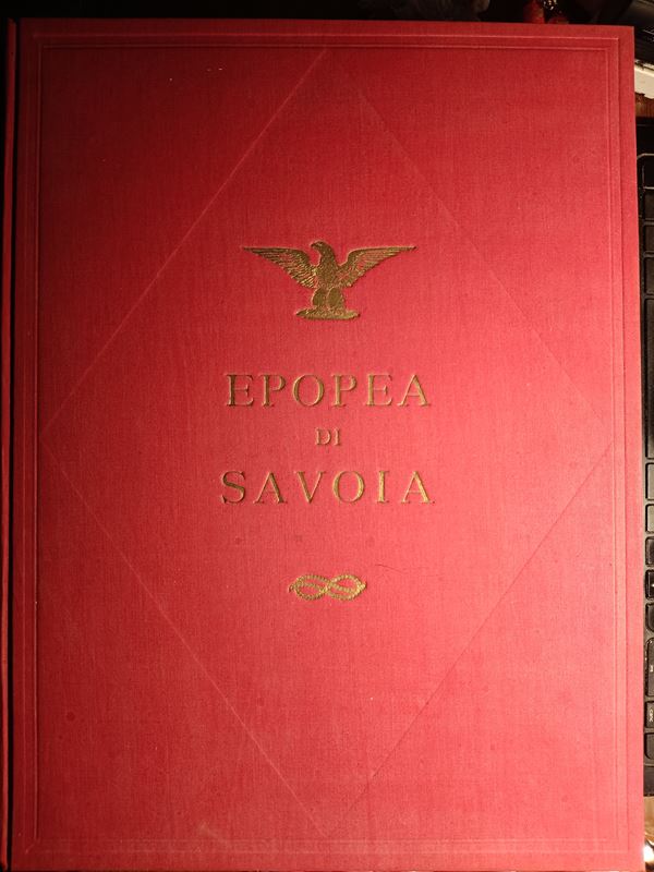 MANZONI G. - Epopea dei Savoia. Ciclo rapsodico di 500 sonetti con note storico letterarie. Iconografia Sabauda dalle origini ai nostri giorni. Roma, 1930-VIII. Pp. 718. Opera scritta da Giovanni Manzoni per le nozze tra Umberto di Savoia e Maria Josè isp