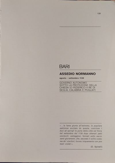 Traina M. – gli Assedi e le Loro Monete. –. Bari: Assedio Normanno (agosto-settembre 1139). Bolog...