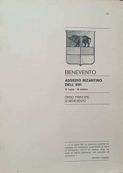 Traina M. – gli Assedi e le Loro Monete. –. Benevento: Assedio Bizantino Dell’891.bologna, 1975. ...