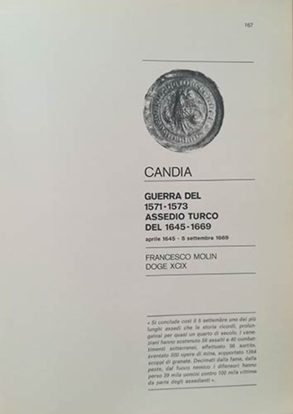 Traina M. – gli Assedi e le Loro Monete. –. Candia: Guerra del 1571-1573 – Assedio Turco del 1645...