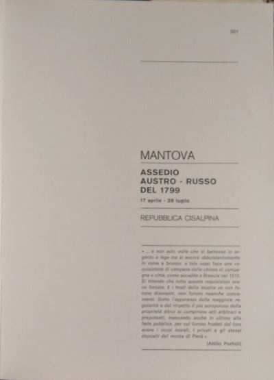 Traina M. – gli Assedi e le Loro Monete. –. Mantova: Assedio Austro-russo del 1799. Bologna, 1975...
