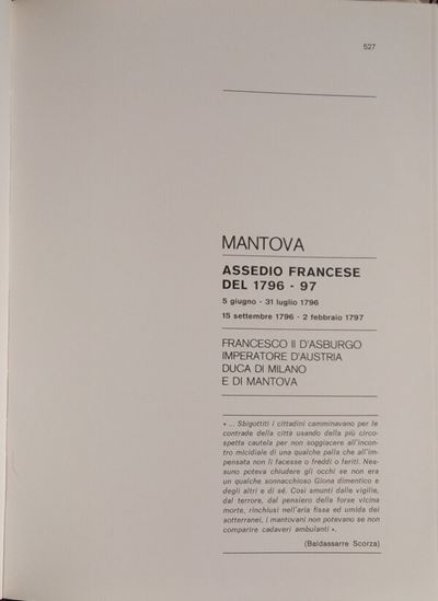 Traina M. – gli Assedi e le Loro Monete. –. Mantova: Assedio Francese del 1796-1797. Bologna, 197...