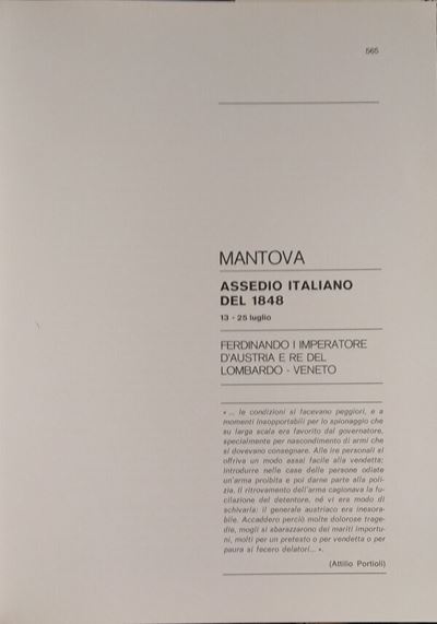 Traina M. – gli Assedi e le Loro Monete. –. Mantova: Assedio Italiano del 1848. Bologna, 1975. Pp...