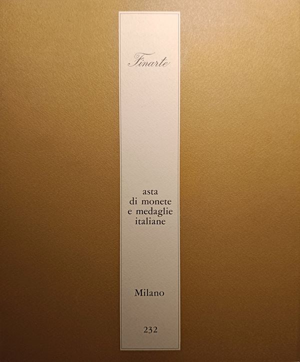 FINARTE Milano – Asta 232 del 25-26 maggio 1976. Asta di monete e medaglie italiane. Importante collezione di oselle veneziane. pp. 103, lotti 921, tavv. 49.