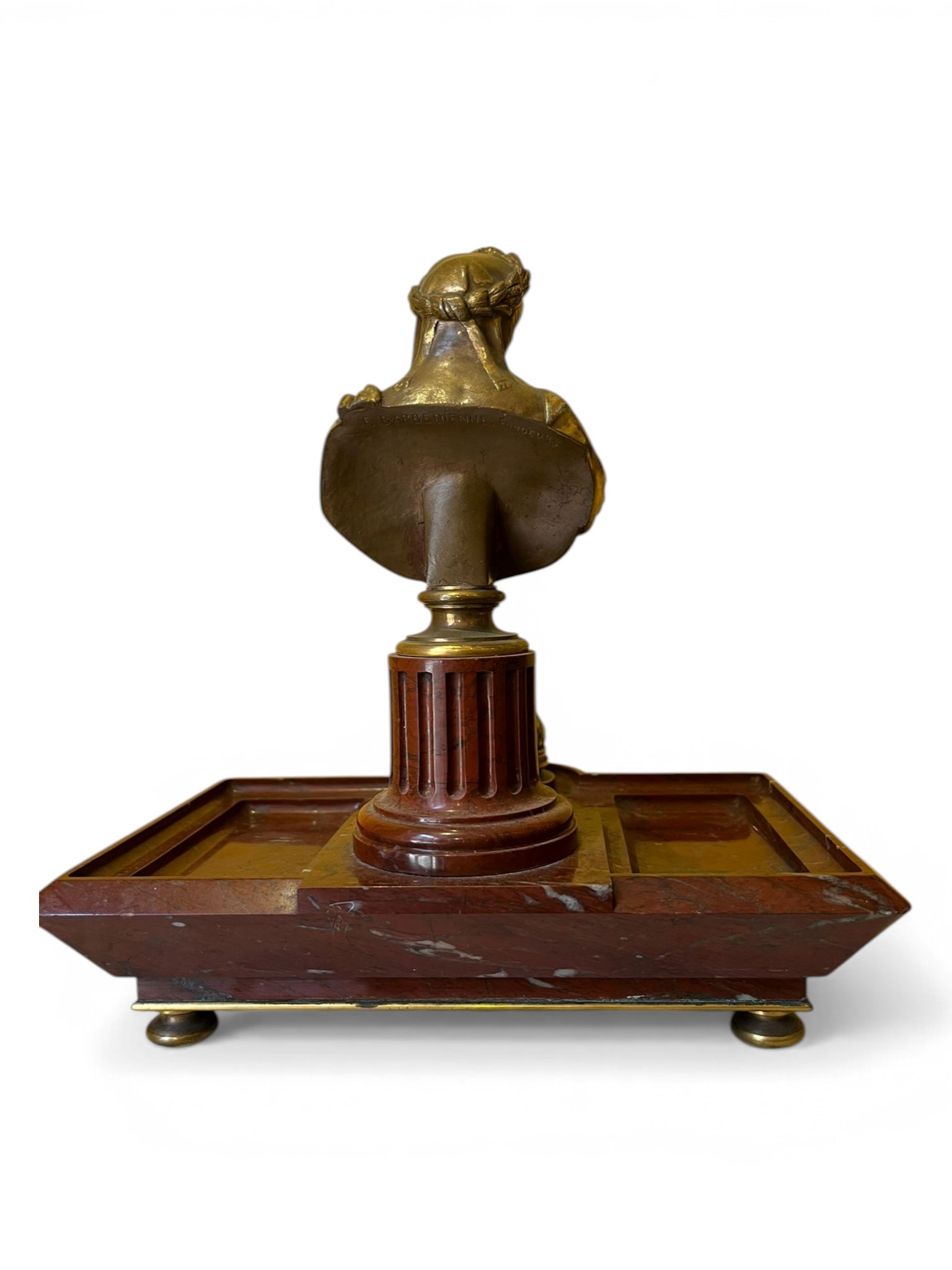 Calamaio in bronzo dorato