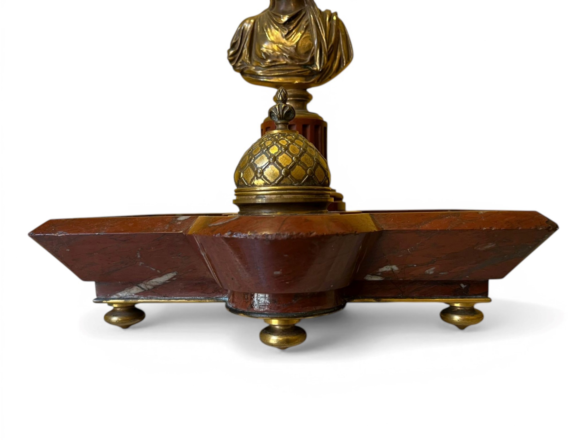 Calamaio in bronzo dorato