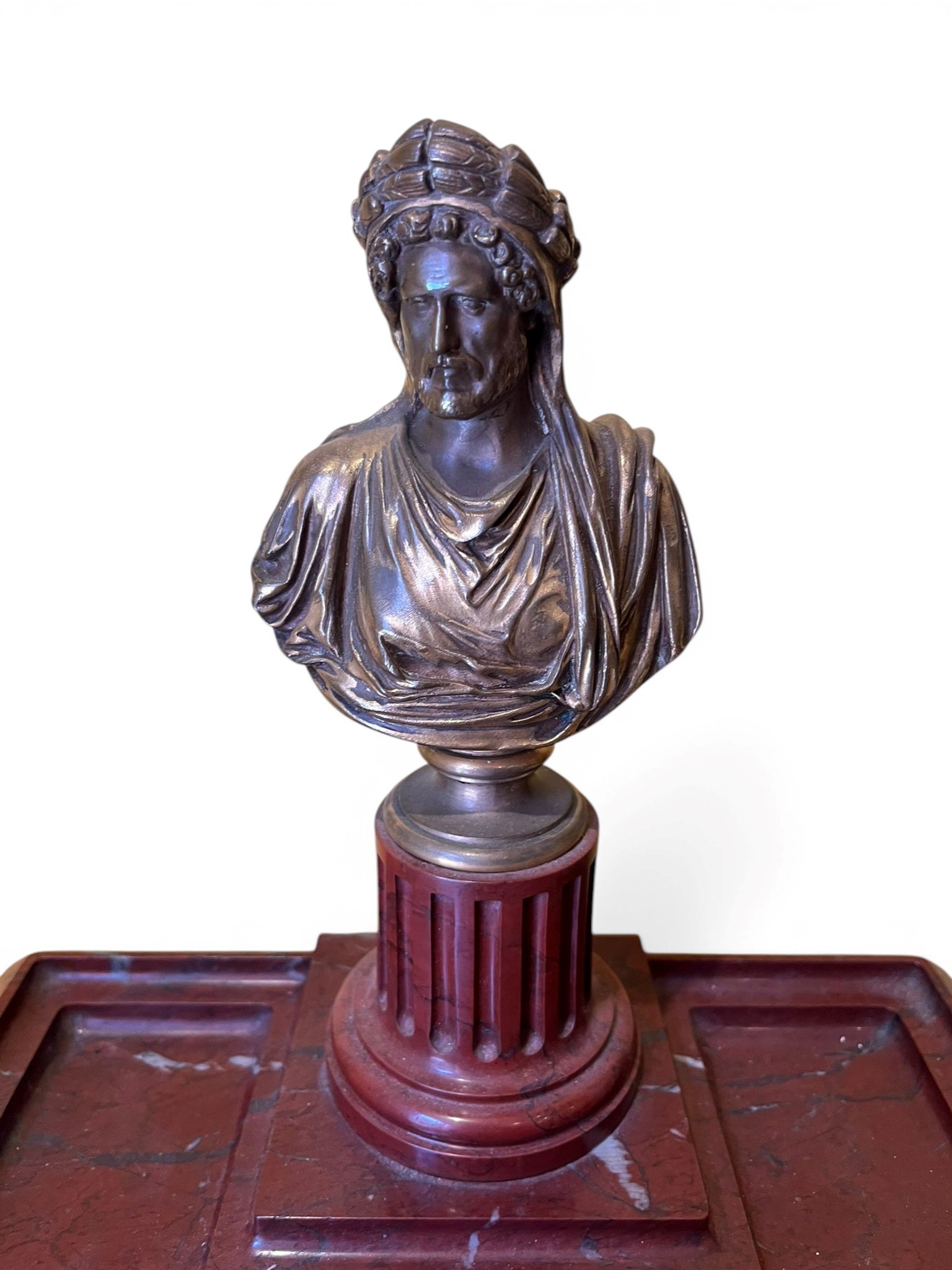 Calamaio in bronzo dorato