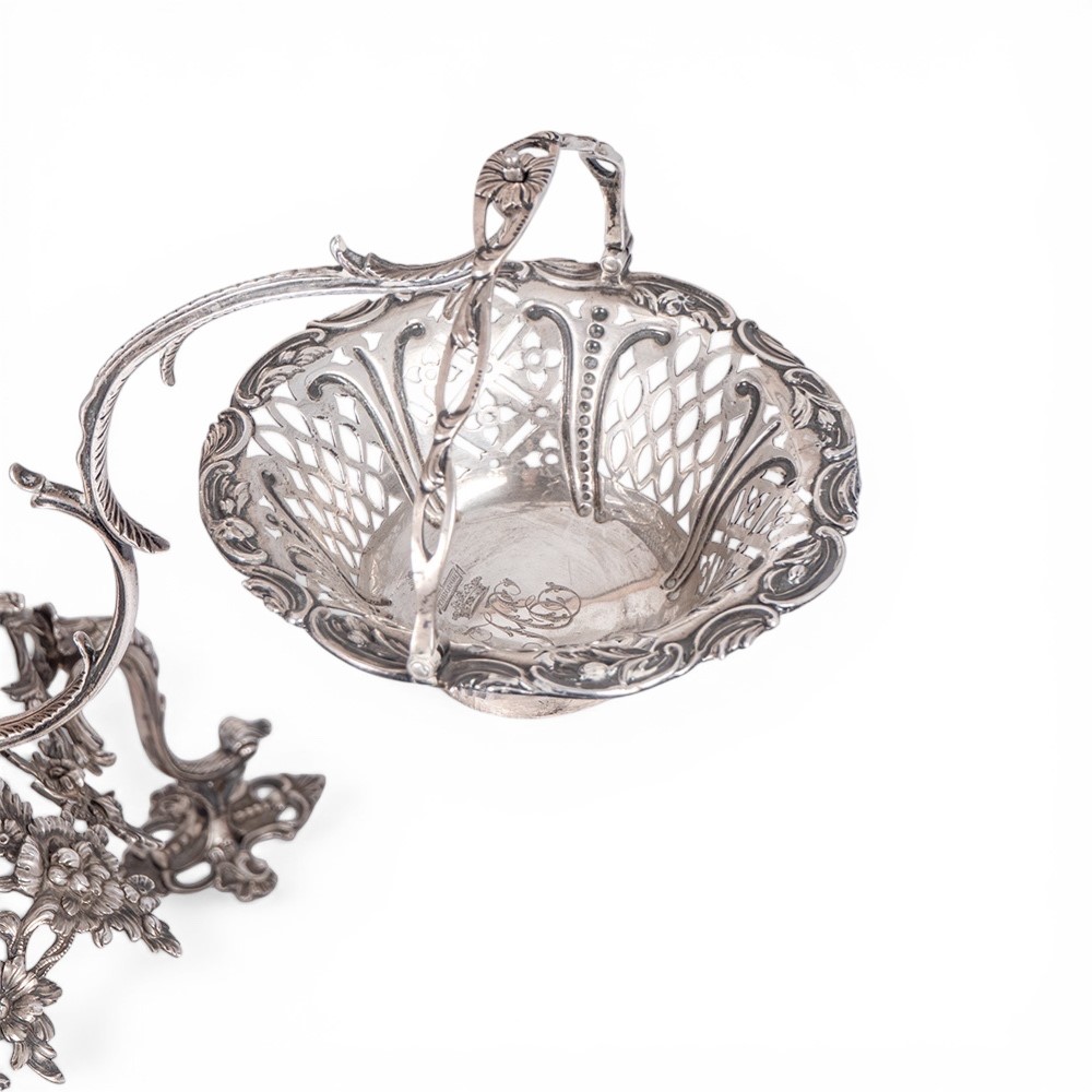 Epergne georgiana inglese in argento