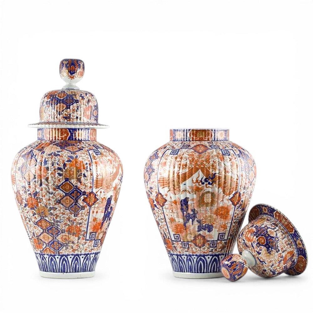 Coppia di vasi Imari