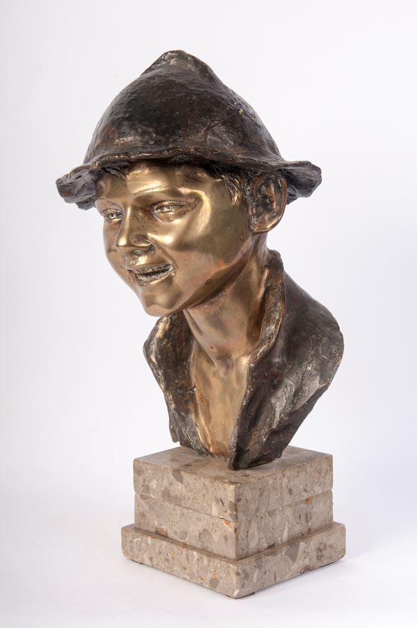 Scugnizzo, busto in bronzo