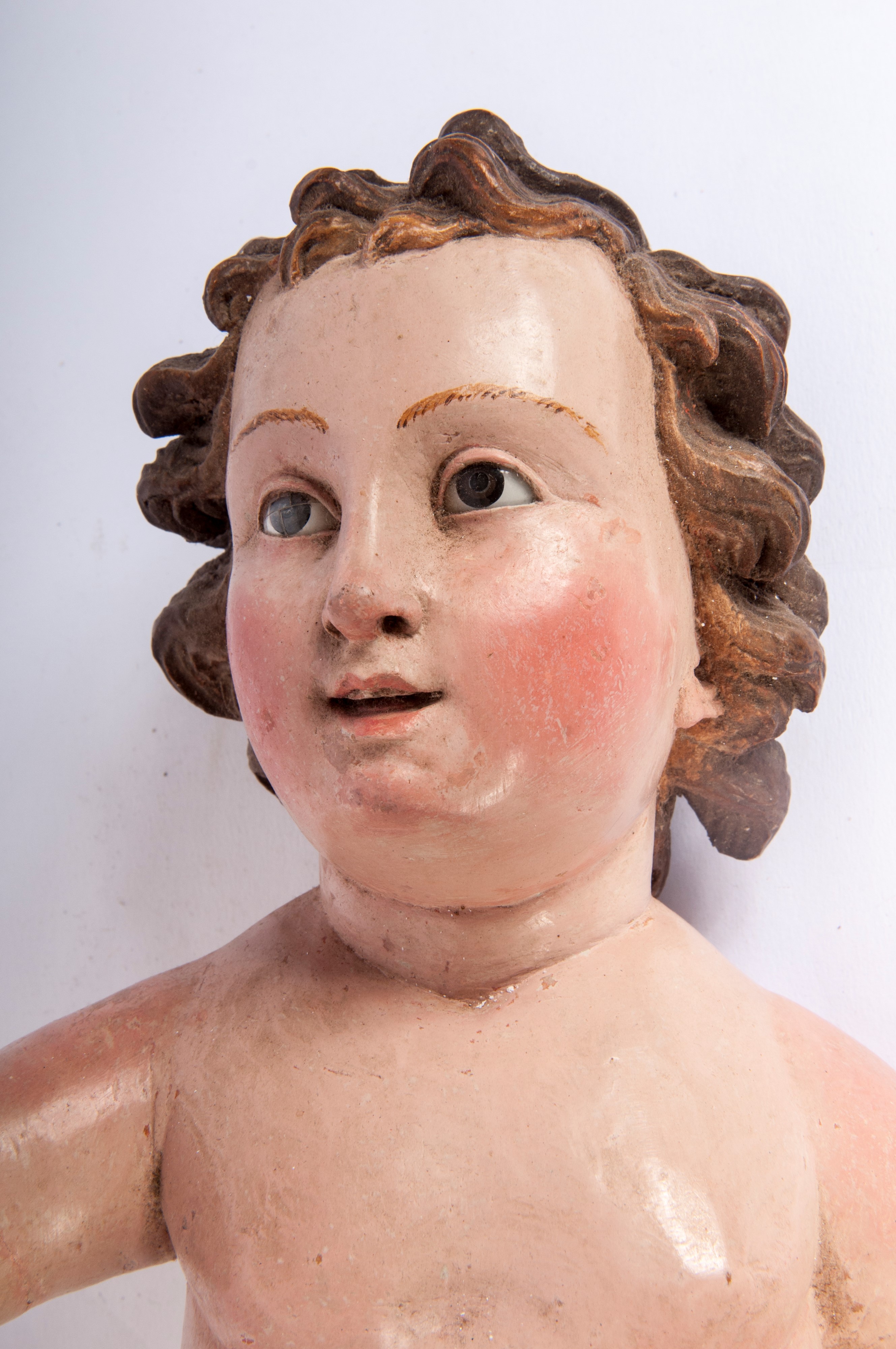Bambinello, scultura in legno a tutto tondo