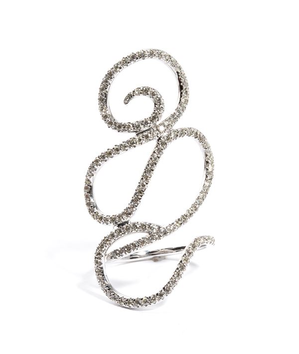 Gold and diamond ring