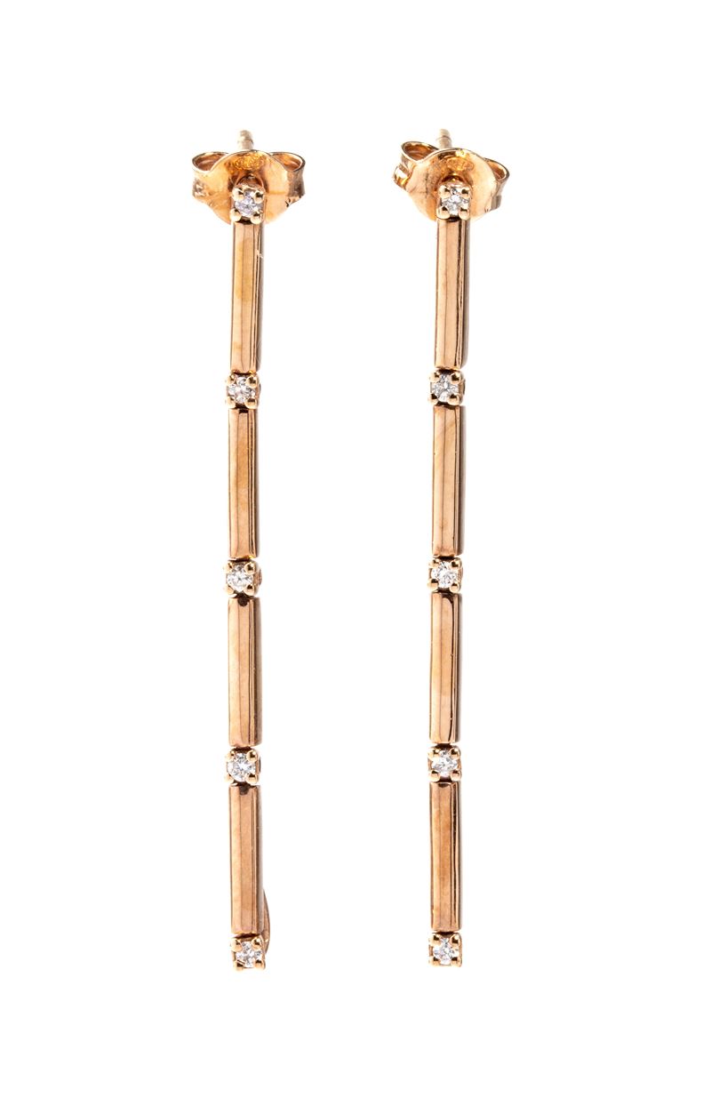 Orecchini in oro rosa e diamanti