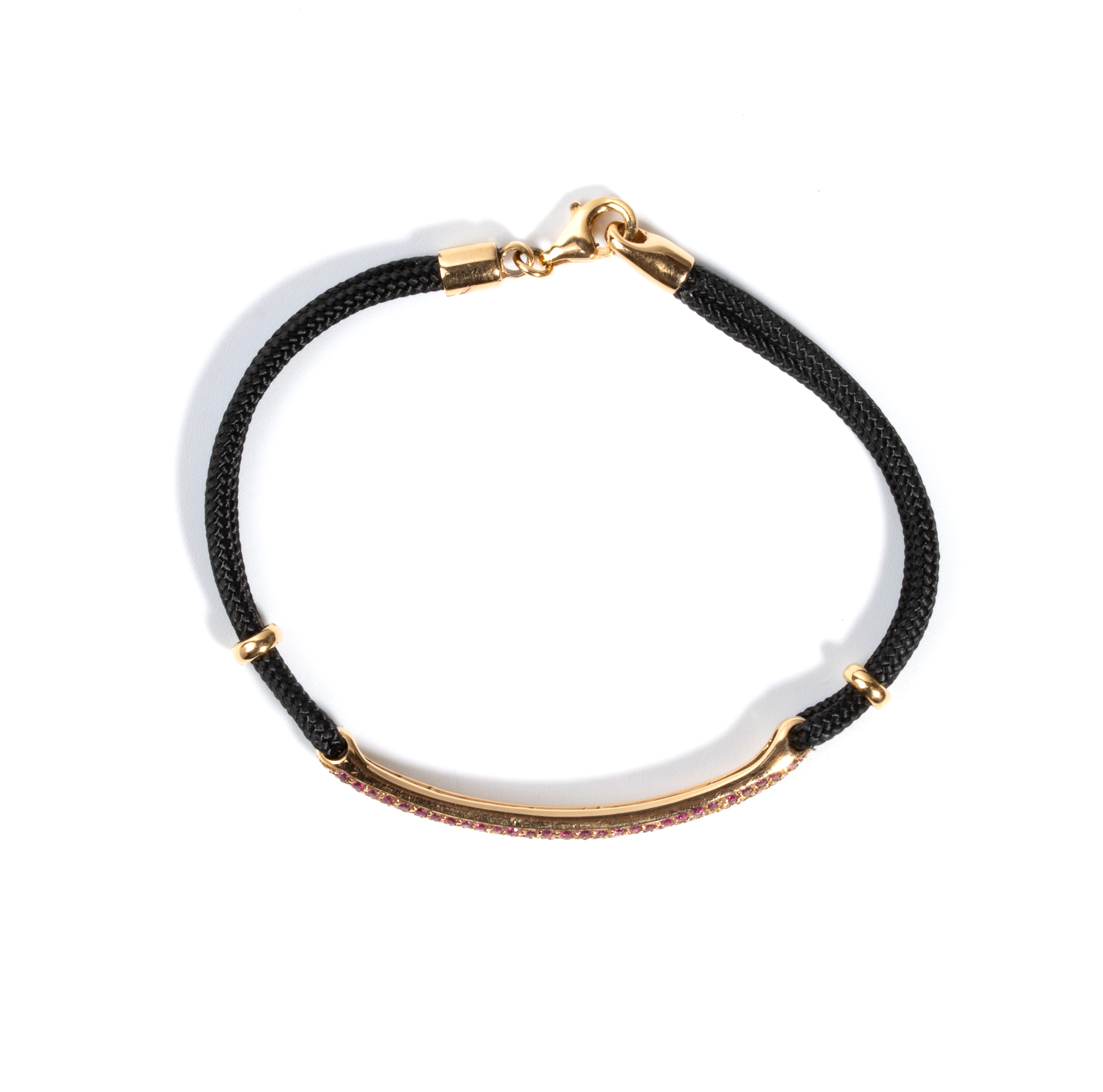 Bracciale in oro con corindoni rosa
