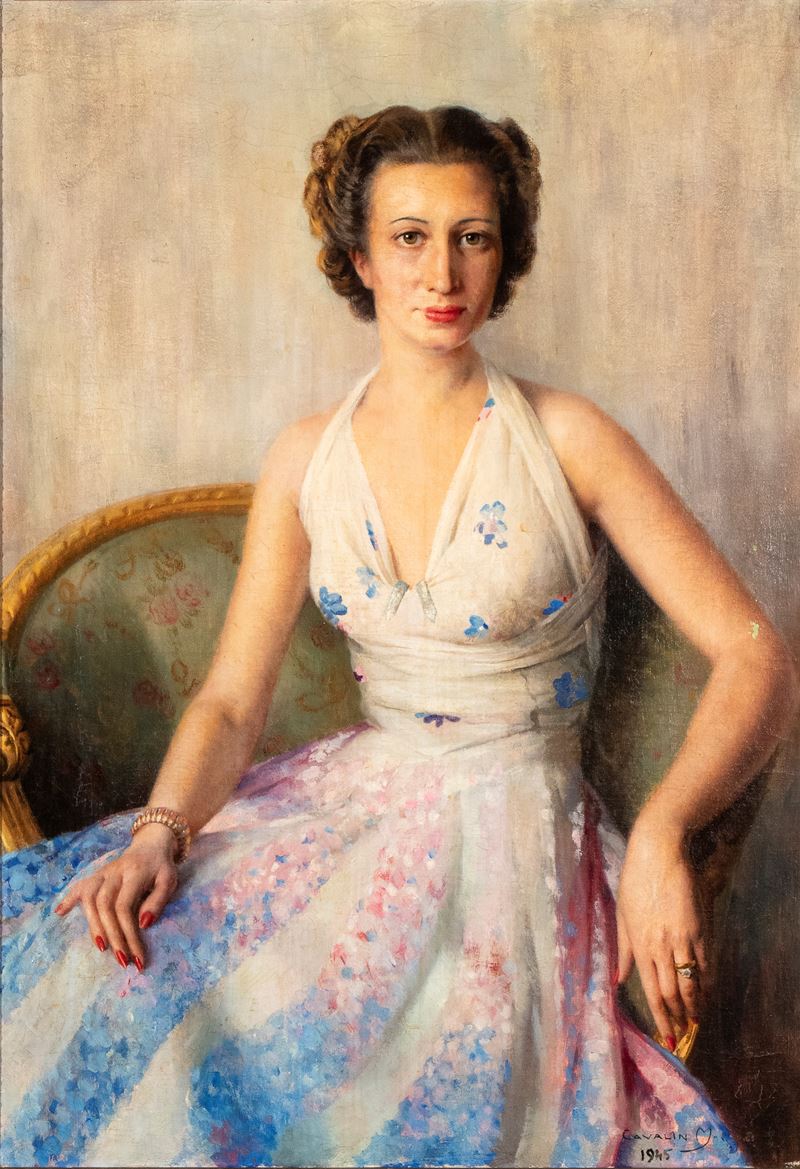 Ritratto femminile in abito elegante