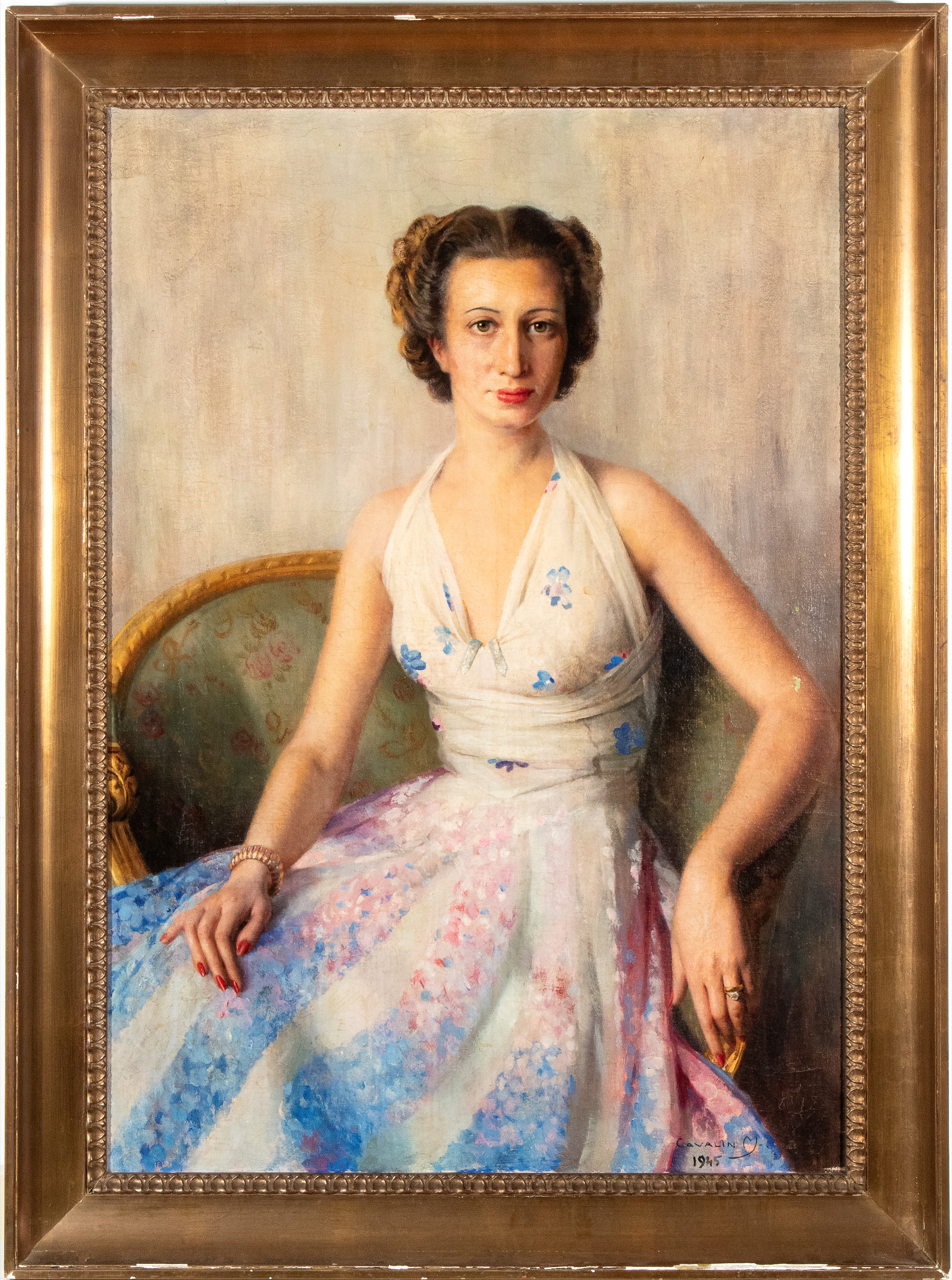 Ritratto femminile in abito elegante