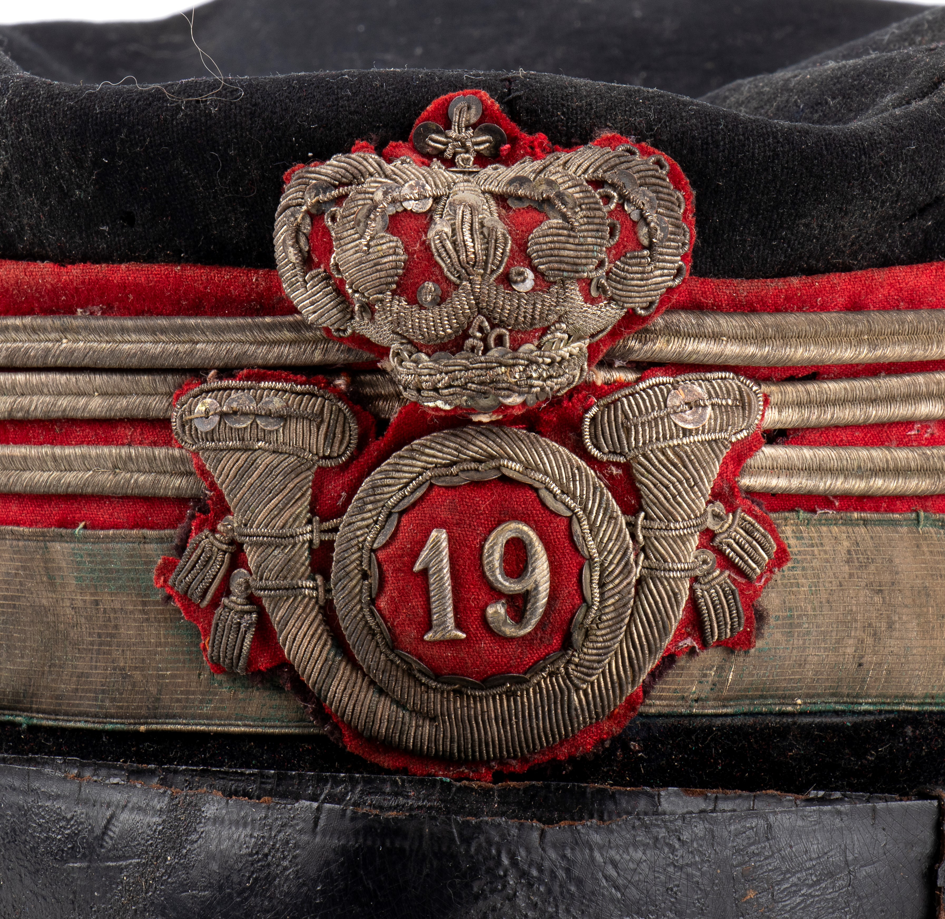 Italia, Regno, berretto M. 903 da colonnello comandante il 19°reggimento cavalleggeri