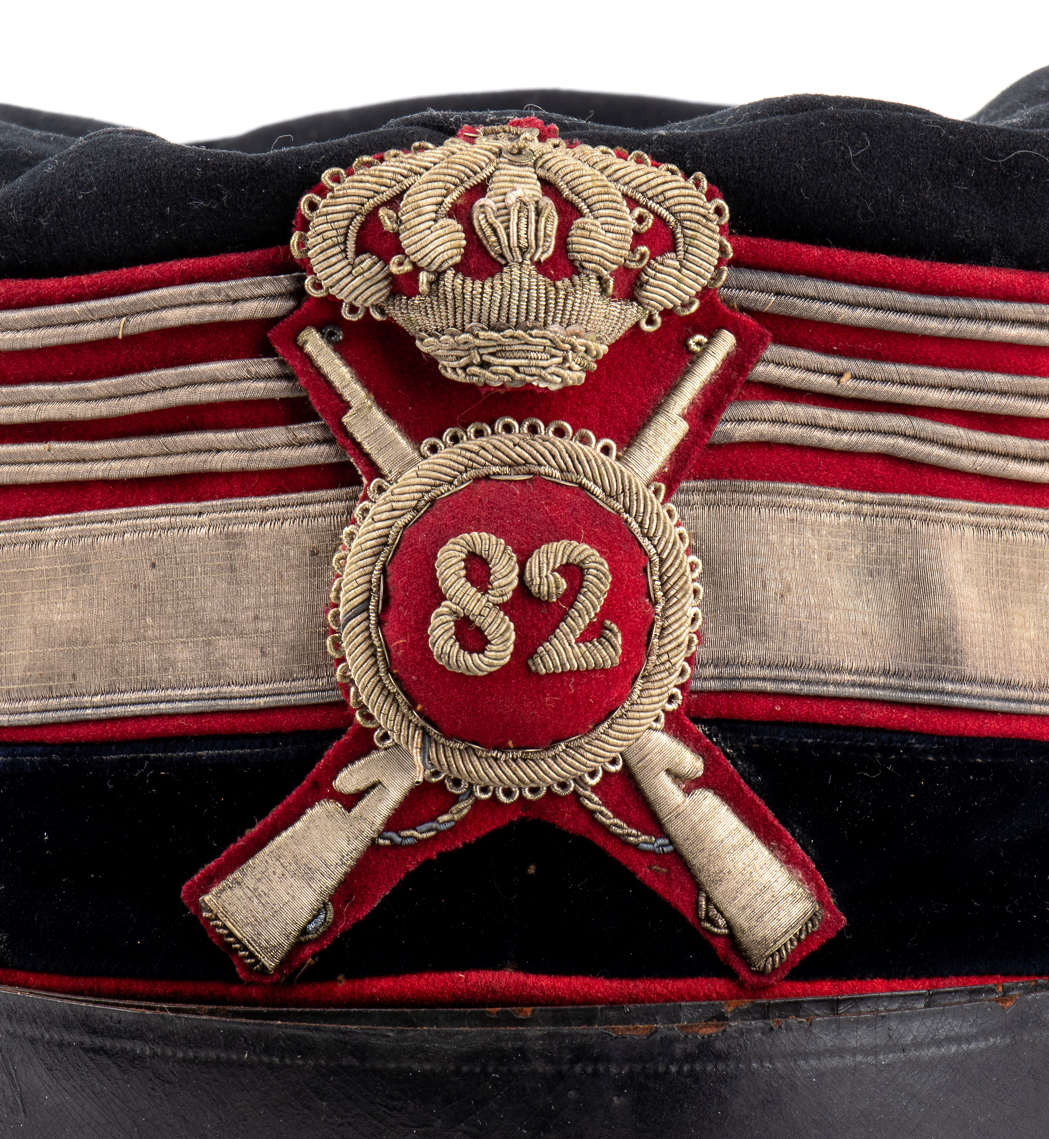 Italia, Regno, berretto M. 1903 Colonnello Comandante 82° fanteria Torino