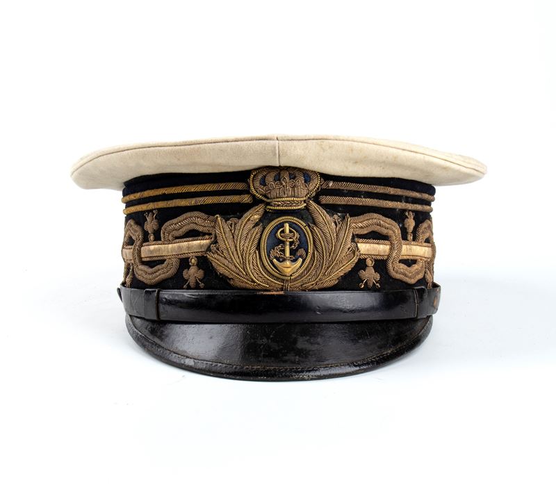 Italia, Regno, periodo Umbertino, berretto estivo da Ammiraglio di Divisione Navale
