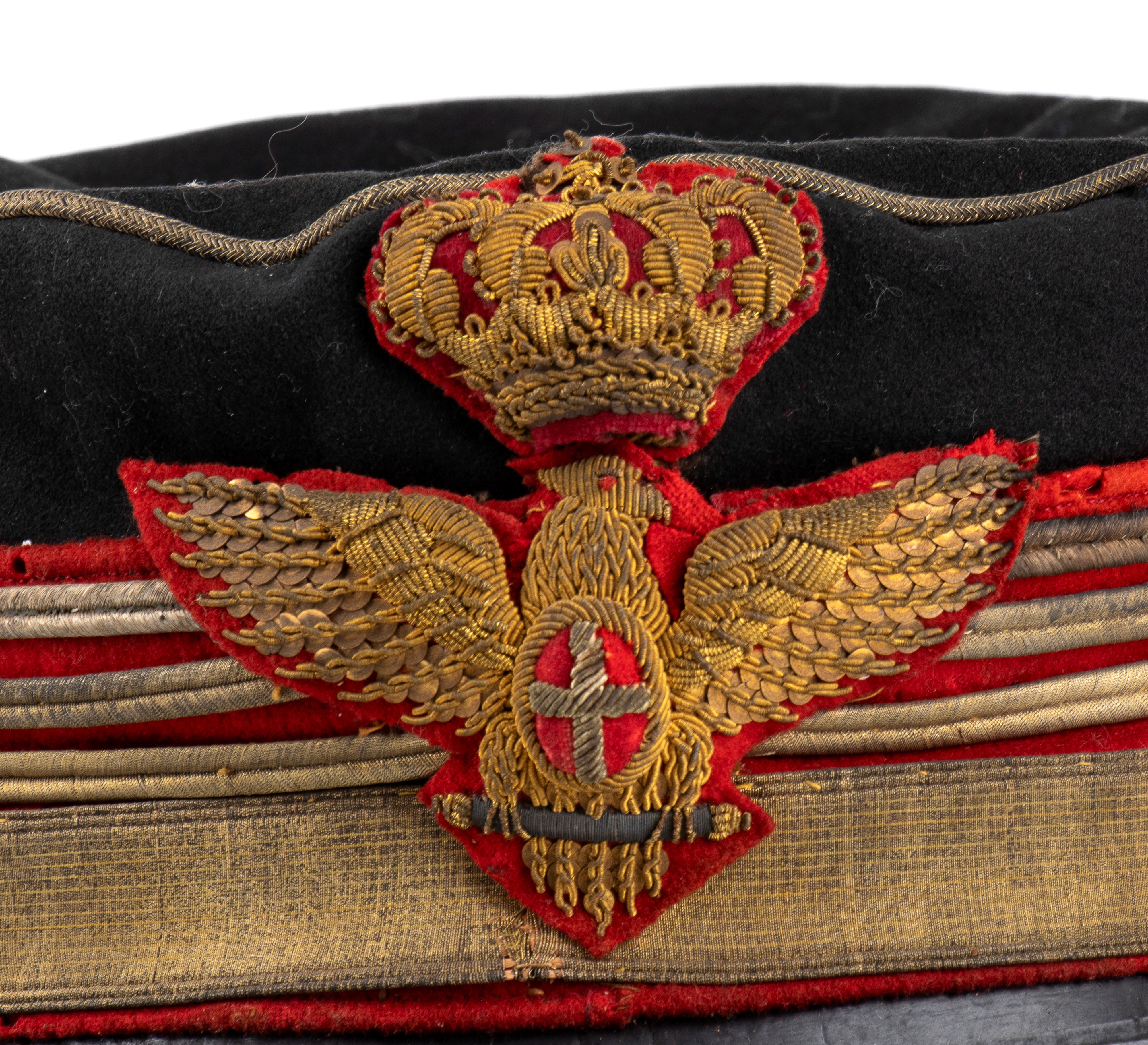 Italia, Regno, periodo Umbertino, berretto m. 1880 da Colonnello Comandante di Stato Maggiore