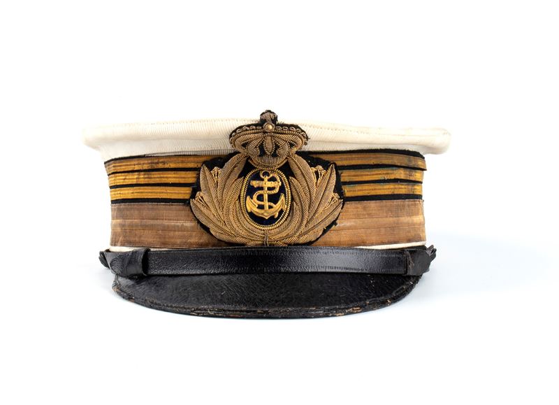 Italia, Regno, periodo Umbertino, berretto estivo da capitano di Vascello