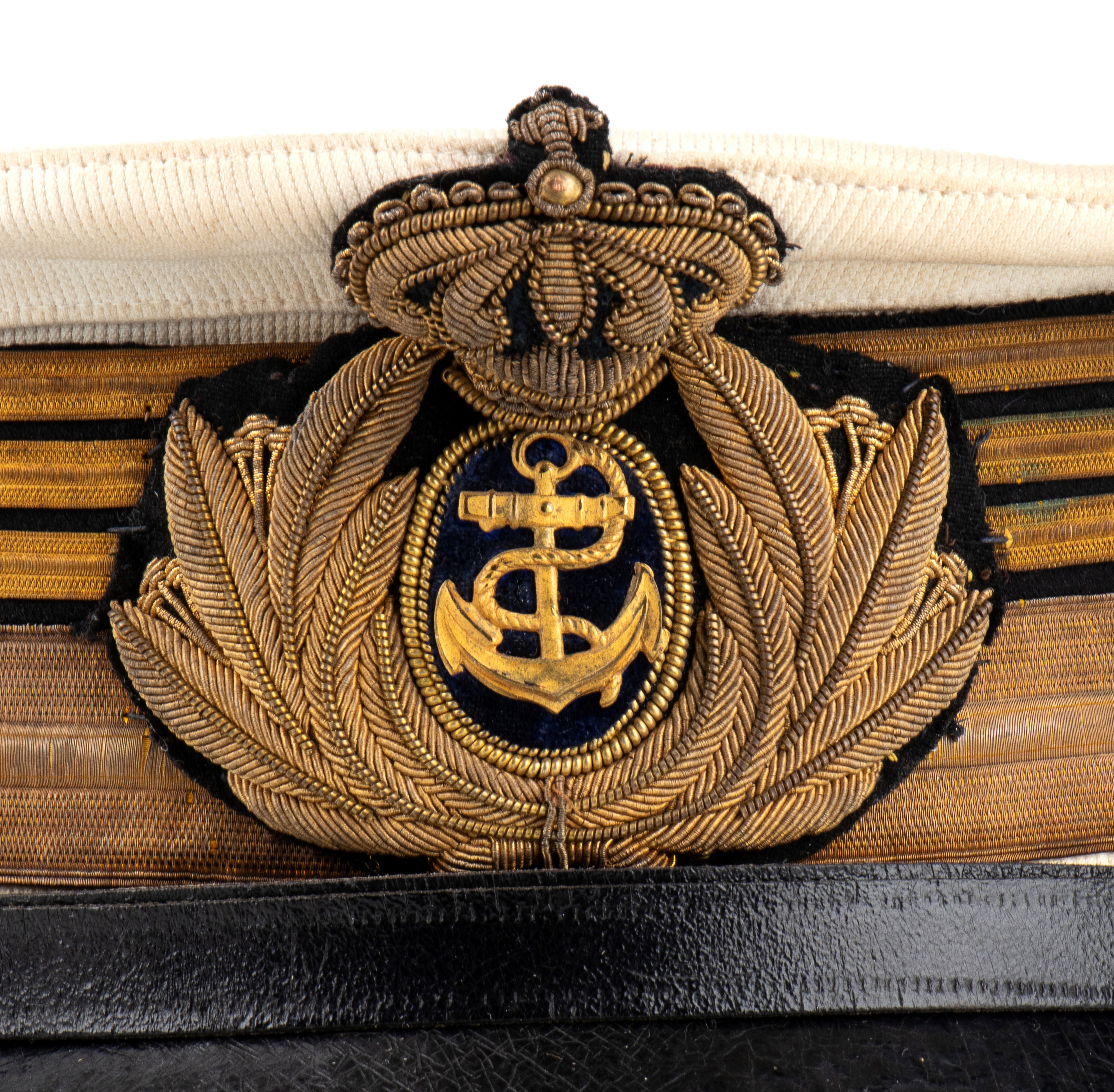 Italia, Regno, periodo Umbertino, berretto estivo da capitano di Vascello