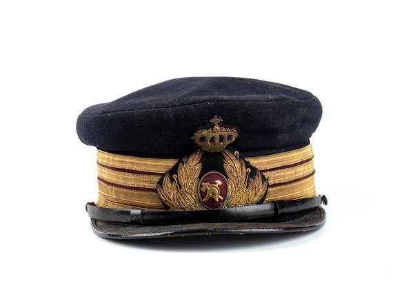 Italia, Regno, periodo Umbertino, berretto da tenente colonnello del  Genio Navale 