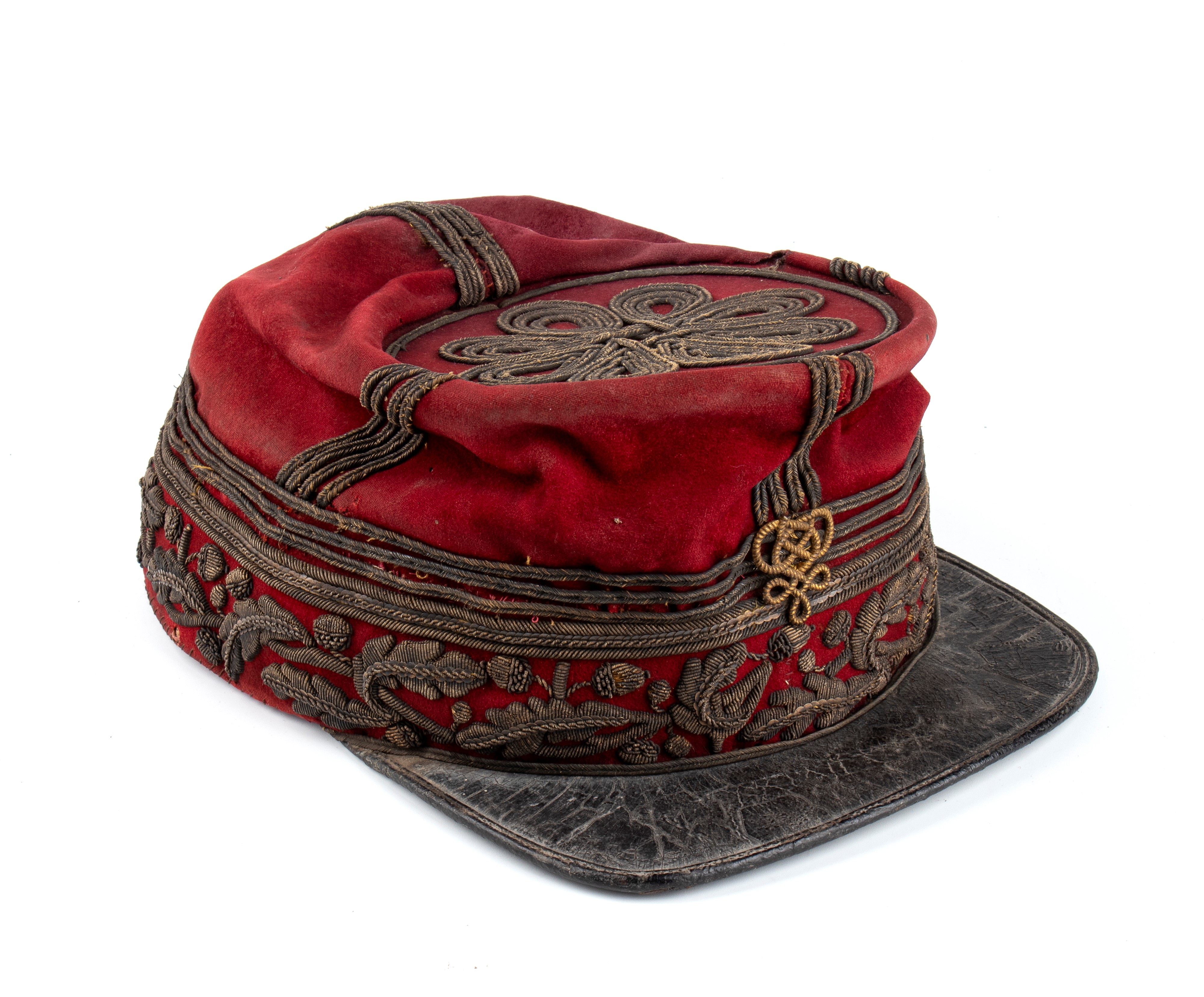 Generale del Secondo Impero del Messico, berretto da generale in panno rosso (1863-1867)