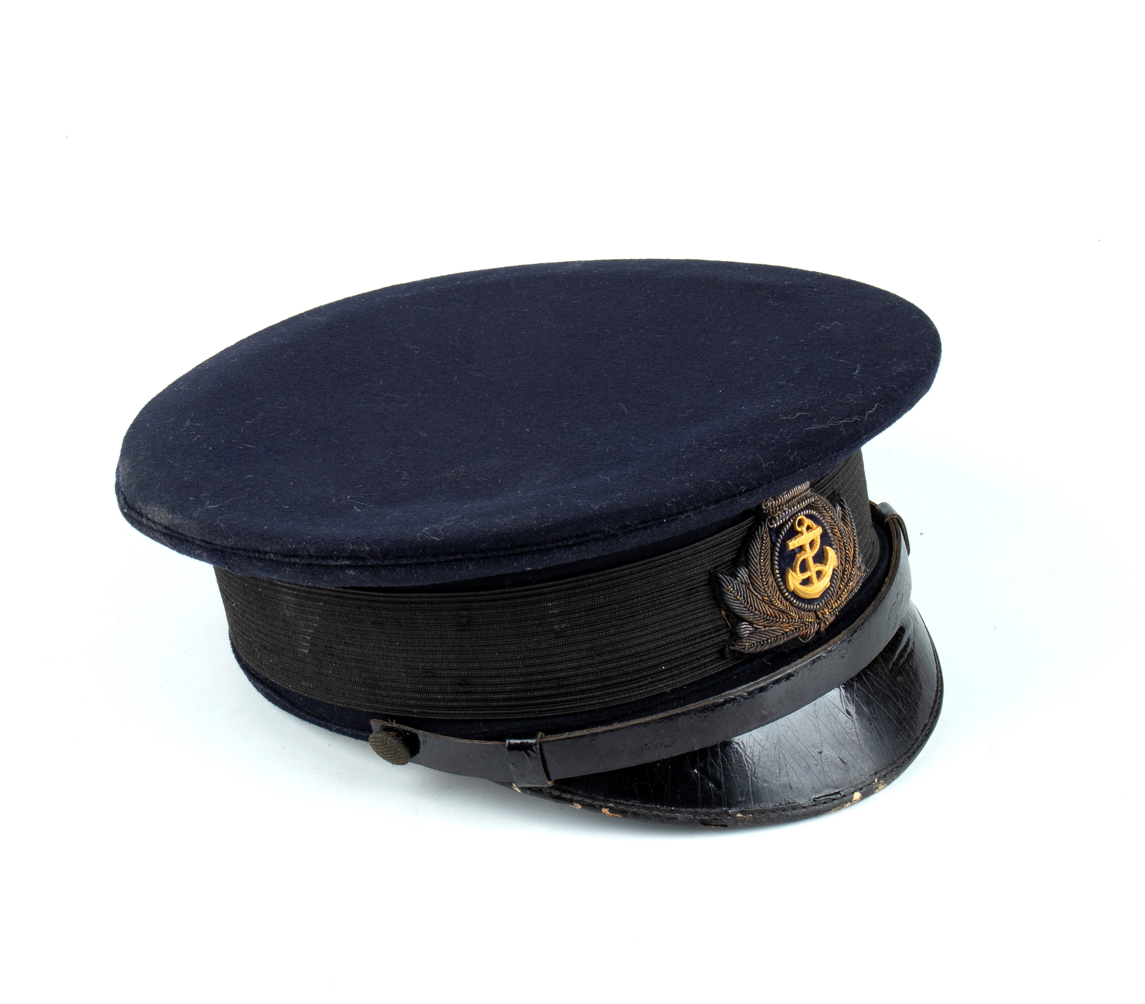 Italia, Regno, berretto da sottufficiale della Regia Marina, panno blu scuro e canottiglia dorata