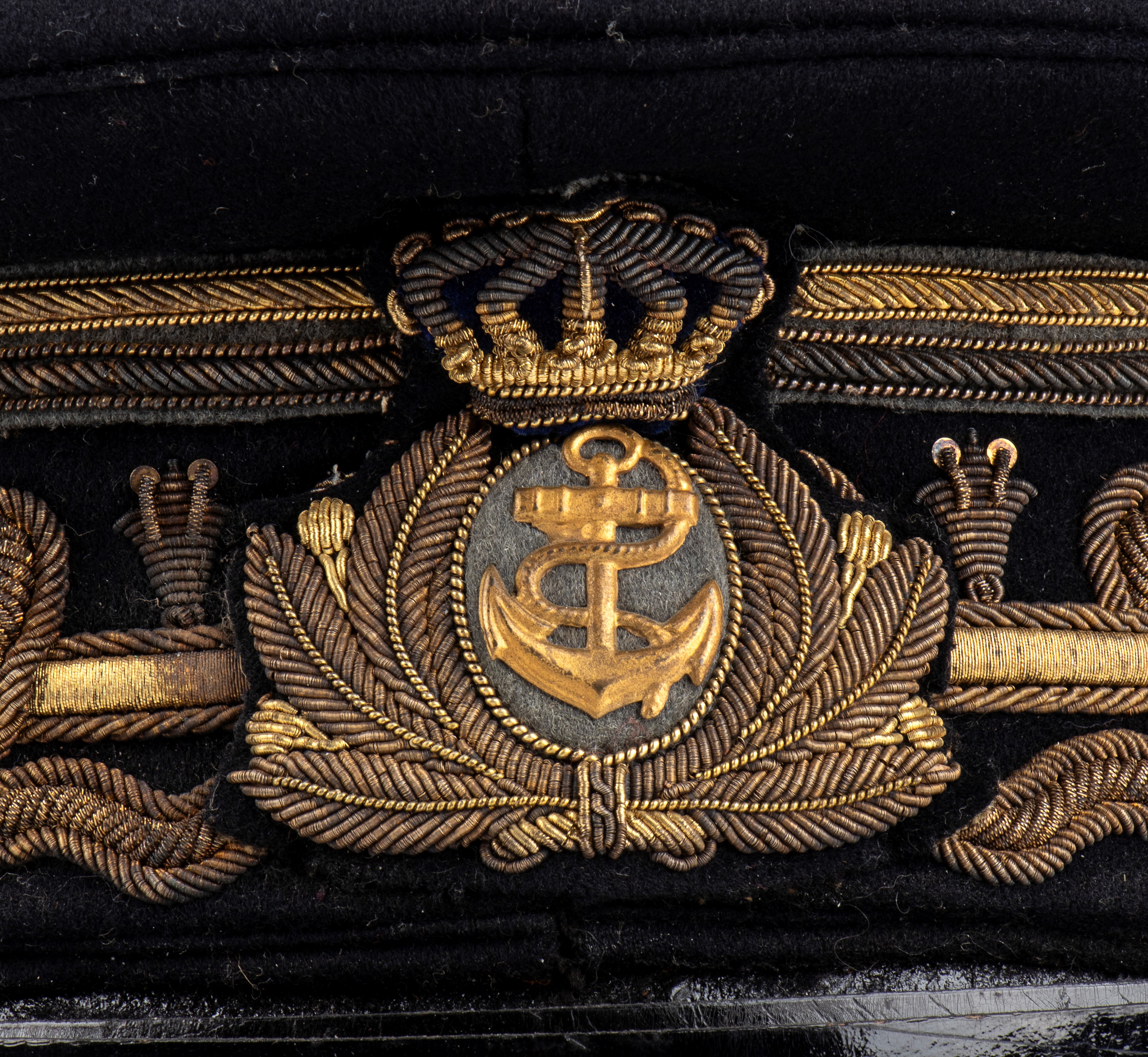 Italia, Regno, Berretto da Tenente generale della Capitaneria di porto, primo quarto XX secolo
