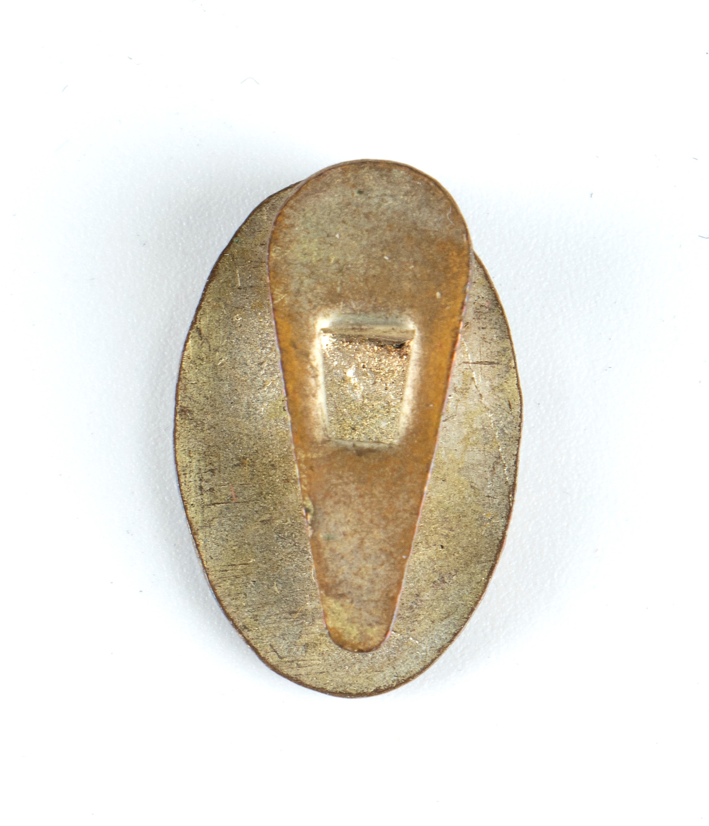 Distintivo da occhiello da squadrista de 'La disperata', bronzo e smalti, primo quarto XX secolo